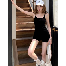 批发【官图 随心裁<b class='q'>莫代尔</b>260克1*1】纯欲显身材性感风吊带连体裤女