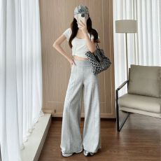 批发美式高街阔腿裤女<b class='q'>冬</b>季2026年秋高腰显瘦休闲卫裤高级感运动裤秋夏