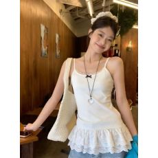 批发莫代尔随心裁1*1 260g 甜辣妹蝴蝶结背心小吊带女春夏季新款