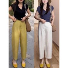 批发胖MM大码女装宽松显瘦九分奶奶裤2026新款气球裤薄款休闲阔腿裤女