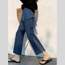 批发欢棉绒+捻乱麻爆款独特休闲显瘦直筒宽松裤子女2026<b class='q'>春</b>季新款