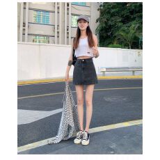 批发短裙女ins潮新款2026年夏季高腰a字辣妹半身裙百搭学生包臀<b class='q'>牛仔</b>裙