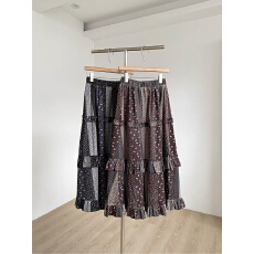 批发秋冬新款韩版复古气质小众百搭中长<b class='q'>裙</b><b class='q'>高腰</b>显瘦松紧腰A<b class='q'>字</b><b class='q'>裙</b>