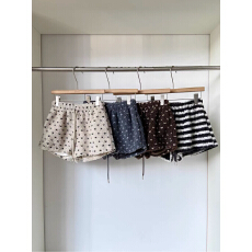 批发系带松紧高腰提臀显瘦休闲裤冬季新款韩版百搭a字阔腿<b class='q'>短裤</b>