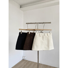 批发仿羊羔毛高腰防走光a字半身裙冬季新款韩版百搭a字包臀<b class='q'>短裙</b>