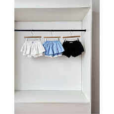 批发高腰蕾丝拼接花苞<b class='q'>短裤</b>韩版夏季新款防走光A字显瘦百搭通勤裤