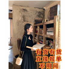 批发赴宴千金小个子女秋新款气质洋气设计感显瘦针织连衣裙
