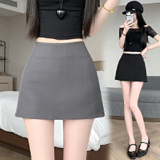 批发实拍西装半身裙女夏季款小个子短裙休闲高腰显瘦防走光a字包臀裙