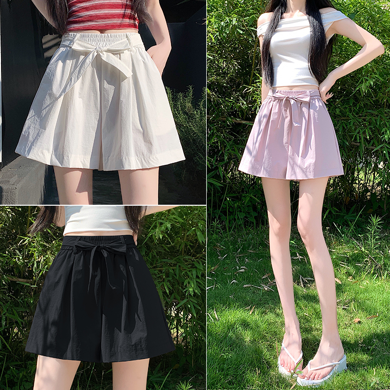 RY5736# 山本工装裙裤女2026夏季薄款宽松阔腿五分裤休闲冰丝运动短...