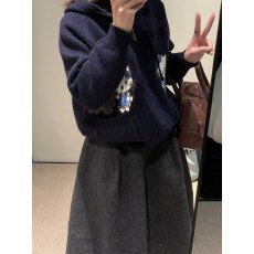 批发复古毛呢A版半身裙女秋冬新款韩系极简压褶显瘦中<b class='q'>长裙</b>