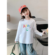 批发纯棉女童<b class='q'>长袖</b><b class='q'>T</b><b class='q'>恤</b>秋季新款韩版儿童洋气<b class='q'>宝宝</b>时髦百搭上衣