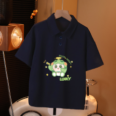批发儿童短袖上衣<b class='q'>夏</b>季装新款卡通印花polo衫洋气休闲宽松半袖上衣