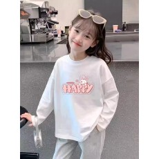 批发纯棉女童长袖T恤秋季新款韩版儿童洋气宝宝时髦百搭上衣