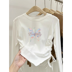 批发德绒女童不规则抽绳德绒打底衫秋冬儿童<b class='q'>宝宝</b>加厚内搭秋装上衣