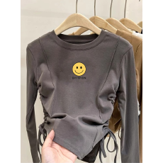 批发德绒女童不规则抽绳德绒打底衫秋冬儿童<b class='q'>宝宝</b>加厚内搭秋装上衣