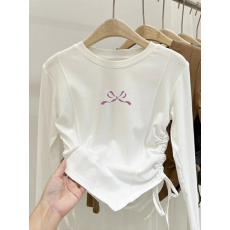 批发德绒女童不规则抽绳德绒打底衫秋冬儿童<b class='q'>宝宝</b>加厚内搭秋装上衣