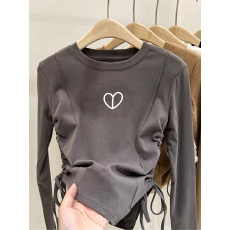 批发德绒女童不规则抽绳德绒打底衫秋冬儿童<b class='q'>宝宝</b>加厚内搭秋装上衣