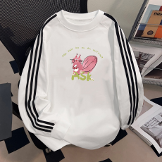 批发纯棉儿童<b class='q'>长袖</b><b class='q'>T</b><b class='q'>恤</b>秋季新款男女童潮牌三条杠百搭洋气上衣