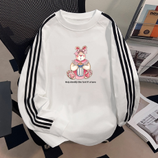 批发纯棉儿童<b class='q'>长袖</b><b class='q'>T</b><b class='q'>恤</b>秋季新款男女童潮牌三条杠百搭洋气上衣