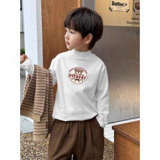 批发<b class='q'>男童</b>德绒<b class='q'>半高领</b><b class='q'>长袖</b><b class='q'>T</b><b class='q'>恤</b>早秋新款街头潮流休闲儿童外穿打底衫