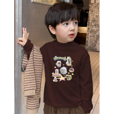批发<b class='q'>男童</b>德绒<b class='q'>半高领</b><b class='q'>长袖</b><b class='q'>T</b><b class='q'>恤</b>早秋新款街头潮流休闲儿童外穿打底衫