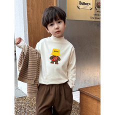 批发<b class='q'>男童</b>德绒<b class='q'>半高领</b><b class='q'>长袖</b><b class='q'>T</b><b class='q'>恤</b>早秋新款街头潮流休闲儿童外穿打底衫