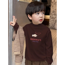 批发<b class='q'>男童</b>德绒<b class='q'>半高领</b><b class='q'>长袖</b><b class='q'>T</b><b class='q'>恤</b>早秋新款街头潮流休闲儿童外穿打底衫