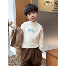 批发<b class='q'>男童</b>德绒<b class='q'>半高领</b><b class='q'>长袖</b><b class='q'>T</b><b class='q'>恤</b>早秋新款街头潮流休闲儿童外穿打底衫