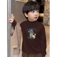 批发<b class='q'>男童</b>德绒<b class='q'>半高领</b><b class='q'>长袖</b><b class='q'>T</b><b class='q'>恤</b>早秋新款街头潮流休闲儿童外穿打底衫