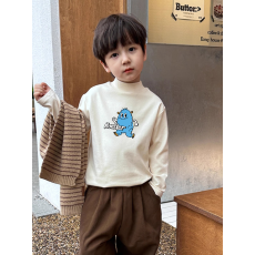 批发<b class='q'>男童</b>德绒<b class='q'>半高领</b><b class='q'>长袖</b><b class='q'>T</b><b class='q'>恤</b>早秋新款街头潮流休闲儿童外穿打底衫