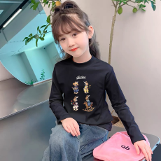批发儿童半高领德绒<b class='q'>打底衫</b>秋冬内搭<b class='q'>女童</b>装长袖T恤秋冬百搭洋气上衣