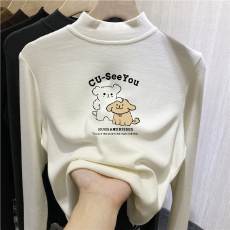 批发儿童半高领德绒打底衫秋冬内搭<b class='q'>女童</b>装长袖T恤秋冬百搭洋气上衣