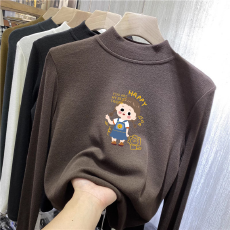 批发儿童半高领德绒打底衫秋<b class='q'>冬</b>内搭女童装长袖T恤秋<b class='q'>冬</b>百搭洋气上衣