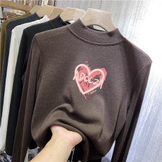 批发儿童半高领德绒打底衫秋<b class='q'>冬</b>内搭女童装长袖T恤秋<b class='q'>冬</b>百搭洋气上衣