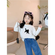 批发纯棉女童<b class='q'>长</b>袖T恤秋季新款韩版儿童洋气<b class='q'>宝宝</b>时髦百搭上衣