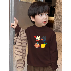 批发<b class='q'>男童</b>德绒<b class='q'>半高领</b><b class='q'>长袖</b><b class='q'>T</b><b class='q'>恤</b>早秋新款街头潮流休闲儿童外穿打底衫