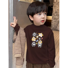 批发<b class='q'>男童</b>德绒<b class='q'>半高领</b><b class='q'>长袖</b><b class='q'>T</b><b class='q'>恤</b>早秋新款街头潮流休闲儿童外穿打底衫