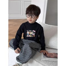 批发男童德绒半高领长袖<b class='q'>T</b><b class='q'>恤</b>早秋新款街头潮流休闲<b class='q'>儿童</b>外穿打底衫