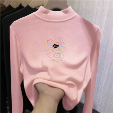 批发儿童半高领德绒打底衫秋冬内搭女童装<b class='q'>长袖</b><b class='q'>T</b><b class='q'>恤</b>秋冬百搭洋气上衣