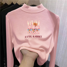 批发儿童半高领德绒打底衫秋冬内搭女童装<b class='q'>长袖</b><b class='q'>T</b><b class='q'>恤</b>秋冬百搭洋气上衣