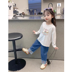 批发纯棉<b class='q'>女童</b>长<b class='q'>袖</b><b class='q'>T</b><b class='q'>恤</b>秋季新款韩版儿童洋气宝宝时髦百搭上衣