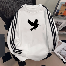 批发纯棉儿童<b class='q'>长袖</b><b class='q'>T</b><b class='q'>恤</b>秋季新款男女童潮牌三条杠百搭洋气上衣