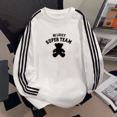 批发纯棉儿童<b class='q'>长袖</b><b class='q'>T</b><b class='q'>恤</b>秋季新款男女童潮牌三条杠百搭洋气上衣