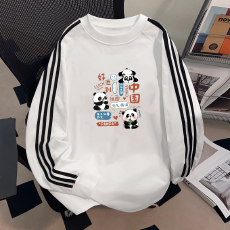 批发纯棉儿童<b class='q'>长袖</b><b class='q'>T</b><b class='q'>恤</b>秋季新款男女童潮牌三条杠百搭洋气上衣