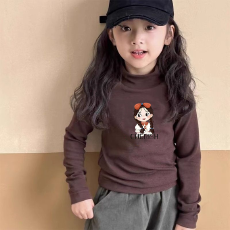 批发儿童半高领德绒打底衫秋冬内搭<b class='q'>女童</b>装长袖<b class='q'>T</b><b class='q'>恤</b>秋冬百搭洋气上衣