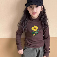 批发儿童半高领德绒打底衫秋冬内搭<b class='q'>女童</b>装长袖<b class='q'>T</b><b class='q'>恤</b>秋冬百搭洋气上衣