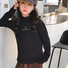 批发儿童半高领德绒打底衫秋冬内搭<b class='q'>女童</b>装长袖<b class='q'>T</b><b class='q'>恤</b>秋冬百搭洋气上衣
