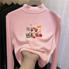 批发儿童半高领德绒打底衫秋冬内搭女童装长袖T恤秋冬百搭洋气上衣