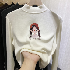 批发儿童半高领德绒打底衫秋冬内搭女童装长袖T恤秋冬百搭洋气上衣