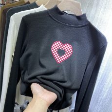 批发儿童半高领德绒打底衫秋冬内搭女童装长袖T恤秋冬百搭洋气上衣